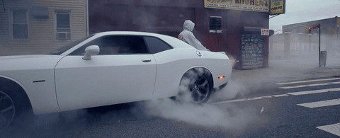 Hellcat Challenger Cinematic Burnout GIF