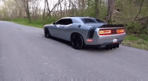 Hellcat Dodge Challenger Car Start GIF