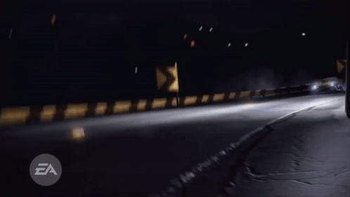 Hellcat Drifting Alongside Another Car GIF