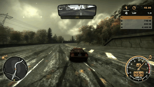 Hellcat Drifting And Crashing Most Wanted Car Game GIF