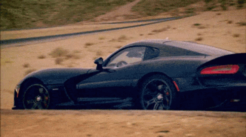 Hellcat Drifting On Mountainside GIF