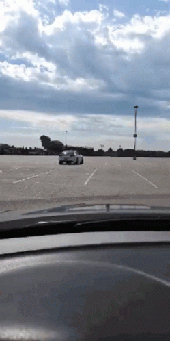 Hellcat Drifting View From Another Car GIF