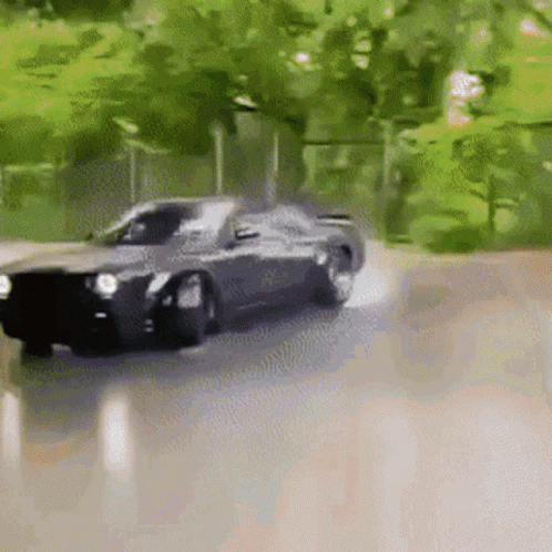 Hellcat Drifting With Color Changing Environment GIF