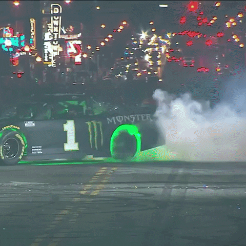 Hellcat Monster Neon Car Show GIF