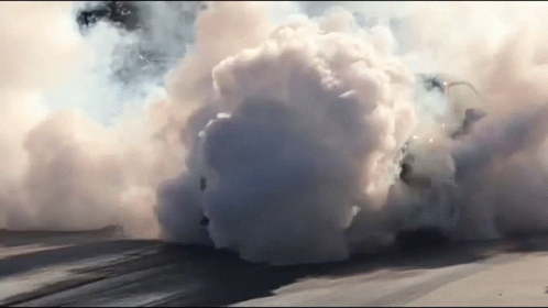 Hellcat Smoke Sports Car Slow Motion GIF