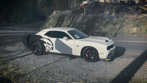 Hellcat White Sports Car GIF