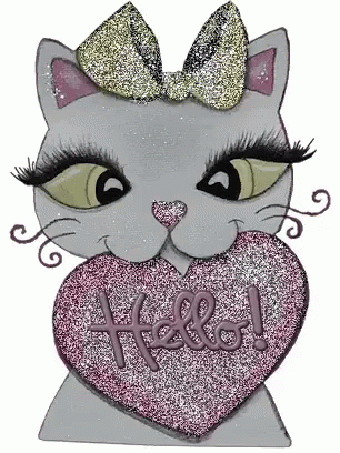 Hello Animated Cat Elegant Gorgeous GIF
