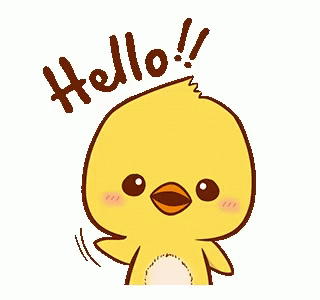 Hello Animated Cute Chick Wave GIF