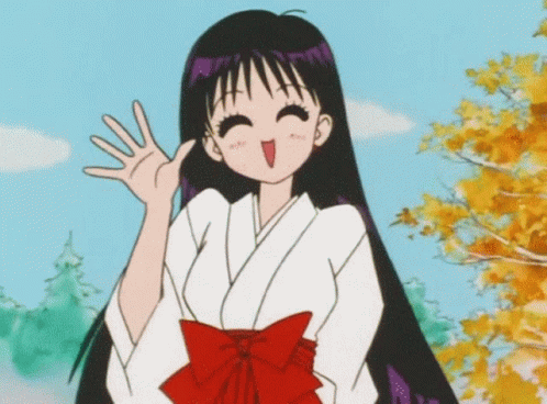 Hello Animated Sailor Mars Hino Rei Shrine Maiden GIF