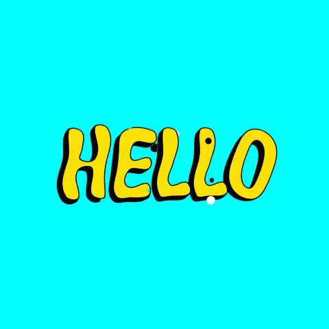 Hello Animated Text Wiggle GIF