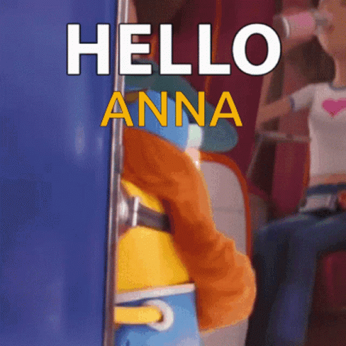 Hello Anna Minion GIF