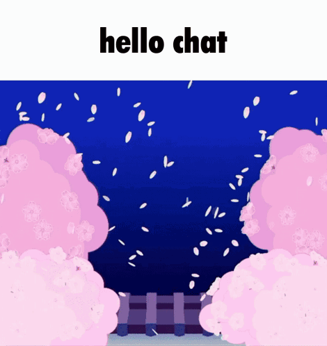 Hello Chat Pink Flowers
