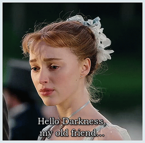 Hello Darkness My Old Friend Phoebe Dynevor GIF