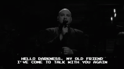 Hello Darkness My Old Friend Singing GIF