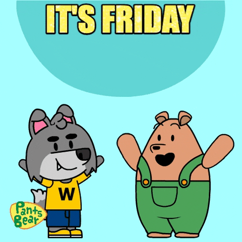 Hello Friday Bear And Wolf GIF