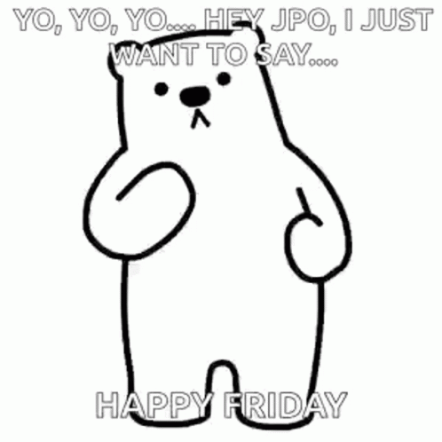 Hello Friday Dancing Polar Bear GIF