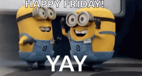 Hello Friday Minions Yay GIF