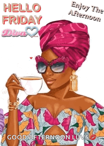 Hello Friday Pink Turban GIF