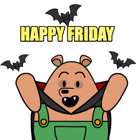 Hello Friday Vampire Bear GIF