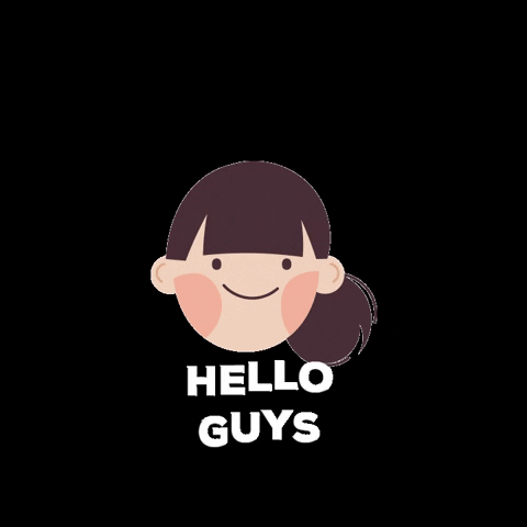 Hello Friends Animated Girl Head GIF