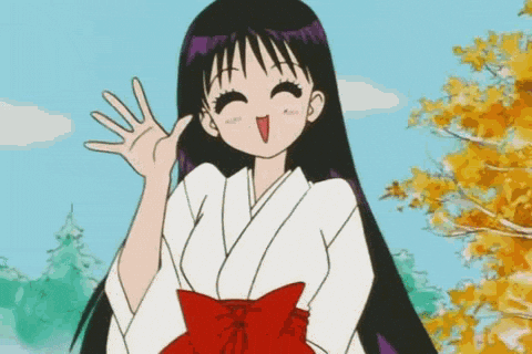 Hello Friends Sailor Mars Waving GIF