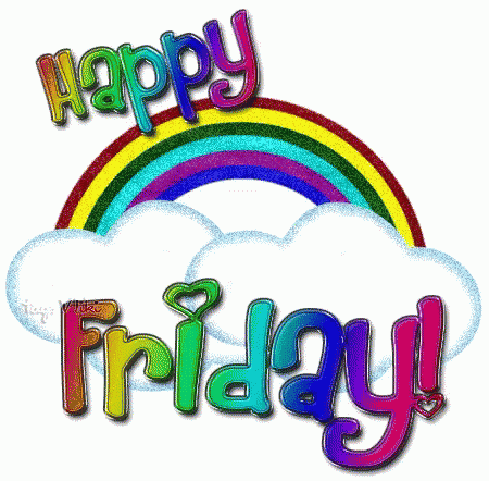 Hello Happy Friday Rainbow GIF
