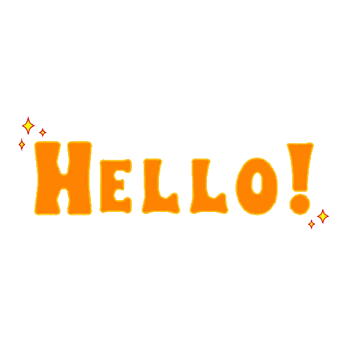 Hello in Orange Letters