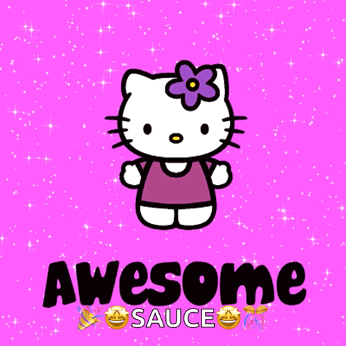 Hello Kitty Awesome Sauce GIF