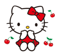 Hello Kitty Cherry Sticker GIF