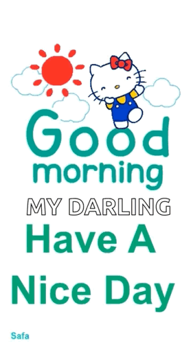 Hello Kitty Darling Animated Good Morning Monday GIF