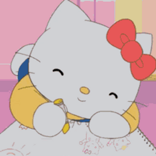 Excited Hello Kitty GIF