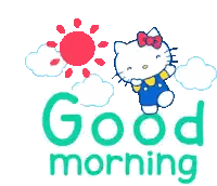 Hello Kitty Good Morning Sun Clouds