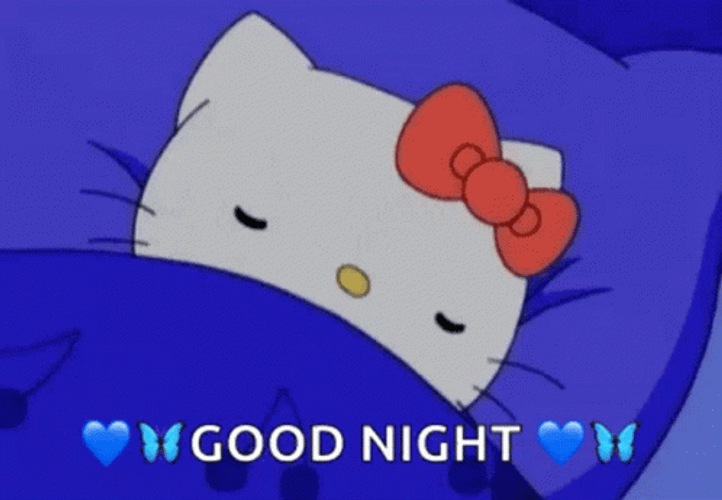 Hello Kitty Good Night GIF 