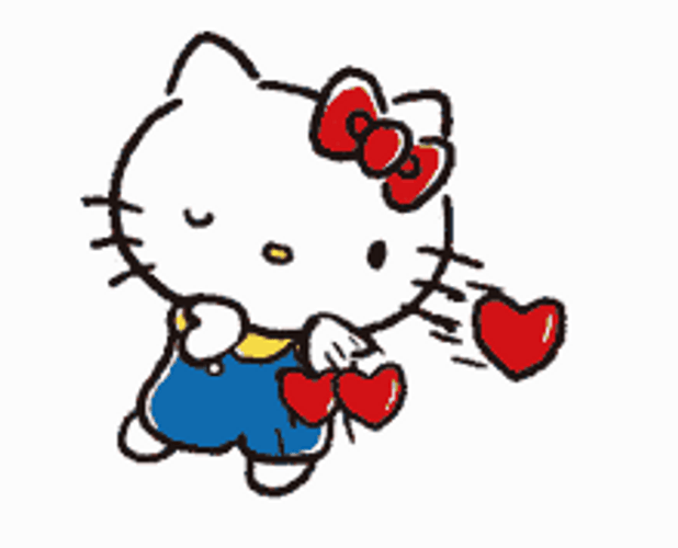 Hello Kitty Hearts Kisses GIF