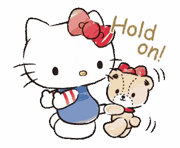 Hello Kitty Hold On Gif GIF