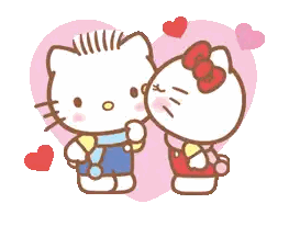 Hello Kitty Kissing Hello Kitty