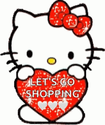 Hello Kitty Let's Go Shopping GIF