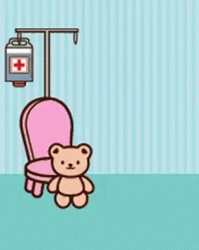 Hello Kitty Nurse Patient Bear Syringe GIF