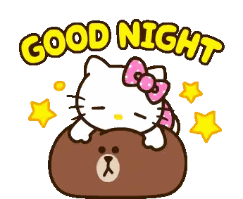 Hello Kitty on Bear Good Night