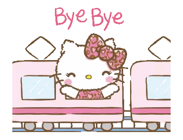 Hello Kitty On Train Bye Bye