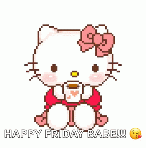 Hello Kitty Pixel Art Friday GIF