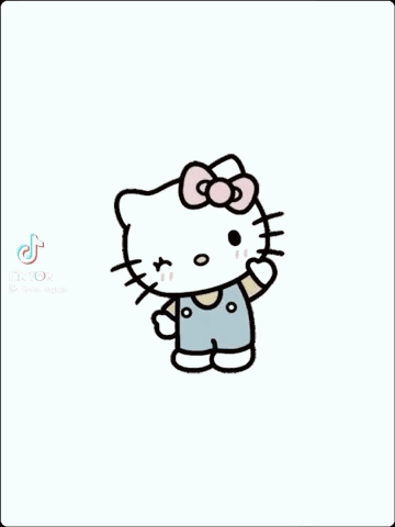 Hello Kitty Saying Hey
