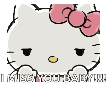 Hello Kitty Saying I Miss You Baby GIF