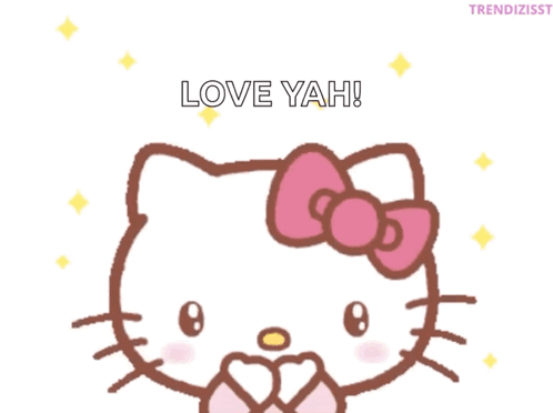 Hello Kitty with Hearts Love Yah