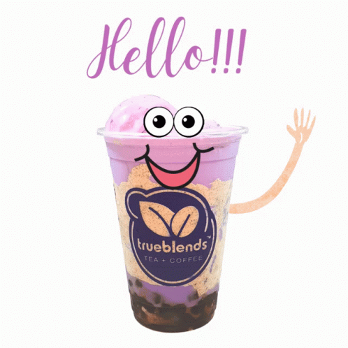 Hello Saturday Boba Tea GIF