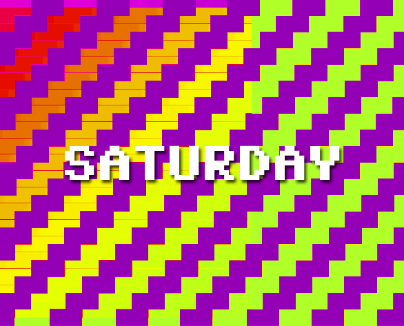 Hello Saturday Colorful Background GIF