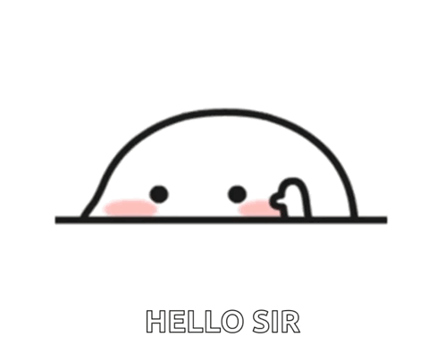 Hello Sir Peeking Cartoon Waving GIF
