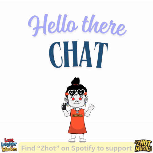 Hello There Chat Cartoon Character Poster