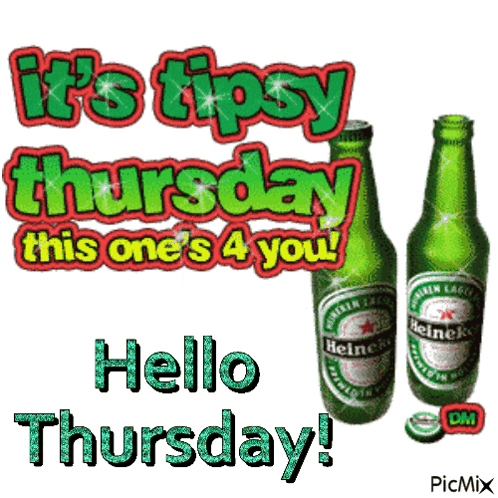 Hello Thursday Drinking Beer GIF
