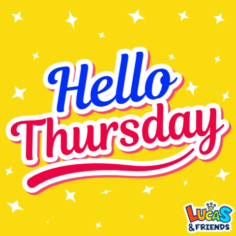 Hello Thursday Yellow Polka Dots GIF